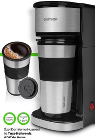 Resim GoldMaster Karnaval Seyahat Termos Bardaklı Bpa Içermeyen Kişisel Filtre Kahve Makinesi IN-6330 