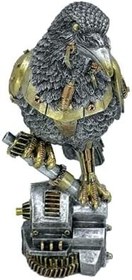 Resim Steampunk Karga Biblo Heykel 