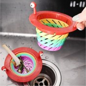 Resim 3b Trend Lavabo Süzgeci Renkli 6 Kademeli Mutfak Gider Tıpası Lavabo Süzgeci 