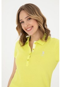 Resim U.S. Polo Assn. Kadın Fıstık Yeşili Basic Polo Yaka Tişört 50280060-VR087 