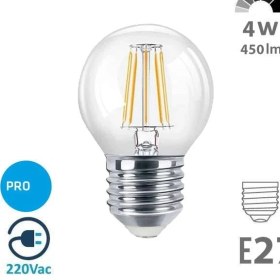 Resim Osaka G45 4W Sarı Işık Rustik LED Ampul Fled 035 