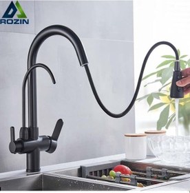 Resim Rozin Mutfak Eviye Bataryası Dual Flow Su Arıtma Çıkışlı Fiskiyeli 