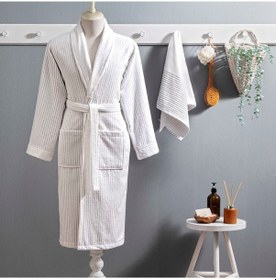 Resim Taç Ritmo Pamuk L/xl Bornoz Set Beyaz 000001500217916002 Beyaz 