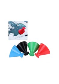 Resim Xindoker Araç Camları İçin Dayanıklı Plastik Buz Ve Kar Sökücü - Konik Tasarım, Fincan Özelliği, 4 Renk Kırmızı, Mavi, Siyah, Yeşil Seti 