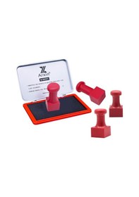 Resim Mühür Kauçuk Alaşım Kırmızı Kaşe Kare 22x22 