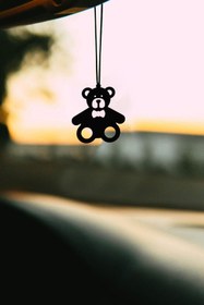 Resim mufamet Metal Ayıcık Motifli Dikiz Aynası Süsü Oto Aksesuar Araba Süsü 