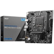 Resim MSI PRO H610M-E DDR4 3200MHZ 1XVGA 1XHDMI 1XM.2 USB 3.2 MATX 1700P (12. \u002F 13. VE 14. NESİL İŞLEMCİ UYUMLU) 