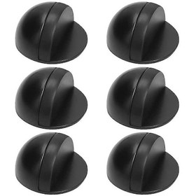 Resim Kapı Durdurucular, 6 Parça Kendinden Yapışkanlı Kapı Durdurucular, Kendinden Yapışkanlı Kapı Kama Zemin Kapı Durdurucular, Mobilya Koruması İçin Kendinden Yapışkanlı Kapı Durdurucular, Siyah 