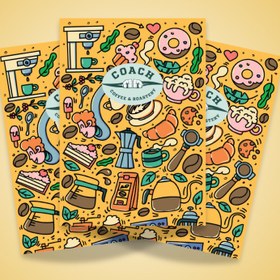 Resim Kahve Enerjisi Temalı A5 Defter (3'lü Set) 