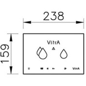 Resim VitrA V-care Akıllı Panel 8 Cm Cam Siyah 748-1501 