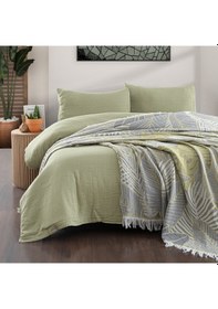 Resim Schafer Nature Müslin Yatak Örtüsü Nevresim Seti 5 Parça-yeşil Diğer 