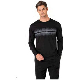 Resim Pierre Cardin 6102 Erkek Siyah Uzun Kollu Bisiklet Yaka Pijama Takımı-siyah-m Çok Renkli 