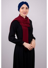 Resim Hürrem Bone Lacivert Pratik Hazır Geçmeli Tesettür Bone Petekli Büzgülü 1204E Lacivert 