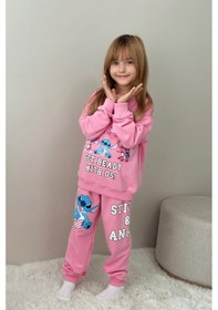Resim Turuncu Gardrop 3-10 Yaş Sitich Angel Kız Çocuk Eşofman Takımı Pembe Pembe 