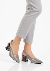 Resim aspor Platin Simli Kadın Abiye Ayakkabı 