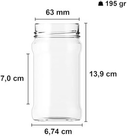 Resim Afracam 326 ml Kavanoz Metal Derin Kapaklı 326 Cc Şeffaf Reçel, Marmelat Cam Kavanoz Deep 2 Adet 
