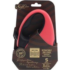Resim Doggie Soft Otomatik Köpek Uzatma Tasması Small Pembe 15 Kg 5 Mt 
