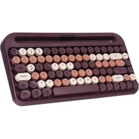Resim Binbir Göz Bilgisayar Everest Kb-99 Mocha 2.4g+Bt1+Bt2 Çoklu Cihaz Bağlantılı Q Kablosuz Klavye 