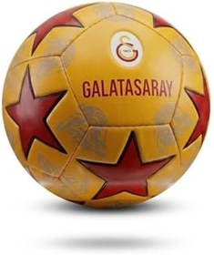 Resim Galatasaray Lisanslı Desenli Yıldızlı Futbol Topu 
