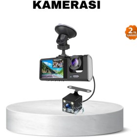 Resim Üç Kameralı Araç Içi Kayıt Sistemi Full Hd Gece Görüşlü ve G-Sensör Destekli Grandordesi 