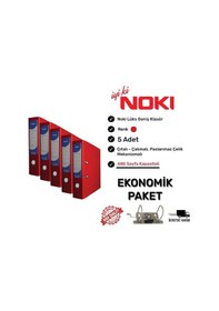 Resim Noki Geniş Klasör Çıtalı - Kırmızı Renk 5’li Paket 