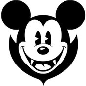 Resim Vampir Mickey - Araç, Oto, Laptop, Duvar Uyumlu Sticker 15 15 Cm 