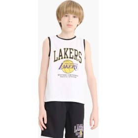 Resim DeFacto NBA Los Angeles Lakers Bisiklet Yaka Atlet Erkek Çocuk E4845A825HS 