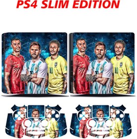 Resim KT Decor Ronaldo Messi Neymar Playstation 4 Full Sticker Kaplama Seti 
