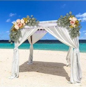 Resim Jokmae Ev Dekorasyonu İçin 2'li Şampanya Renkli Nikah Kemerleri 