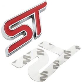 Resim NETRON Ford St 3d Metal Arma Amblem Logo Arka Kırmızı 