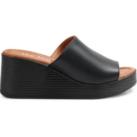 Resim Zeytuk Yeşil Hakiki Deri Dolgu Topuk Kadın Terlik 