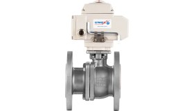 Resim Unox DN100-4" 24 V Dc Elektrikli Aktüatörlü Flanşlı Küresel Vana 2 Parçalı 