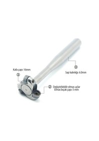 Resim Manpa Scr Mini Ahşap Oyma Aparatı Yuvarlak Elmas - 6.0 Mm Sap 
