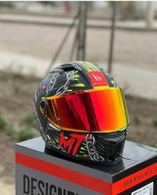 Resim MT Helmets Stinger 2 AKIN A3 Kask (şeffaf vizörlü) 
