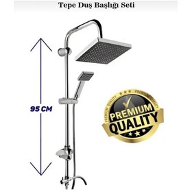 Resim Lüks Tepe Duş Seti Modern Tasarım, Yüksek Basınçlı Yağmurlama Duş Keyfi Krom 