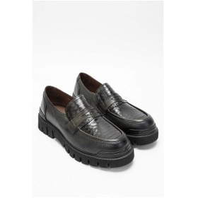 Resim Tamer Tanca Erkek Hakiki Deri Haki Loafer Ayakkabı 698 1082-7 Erk Ayk Sk23/24 Hakı Fltr/ptn Haki 