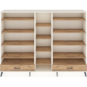 Resim Arges Dolap 14 Raflı 2 Çekmeceli 220x30x163 Aytaşı-çam Atlas Çam - Aytası 