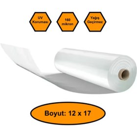 Resim MRT PLASTİK 160 micron NAYLON ÖRTÜ, ŞEFFAF SU GEÇİRMEZ NAYLON, 12x17 metre 
