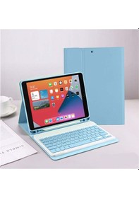 Resim Apple Uyumlu iPad Air 5. Nesil 10.9 Inç M1 2022 Tablet Bluetooth Klavyeli Kılıf Türkçe Klavye Kılıf 