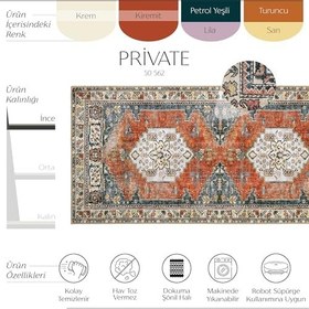 Resim Cool Halı Private Vintage Mutfak Halısı Yolluk Leke Tutmaz Tezgah Önü Mutfak Paspası Yıkanabilir Mutfak Kilimi 