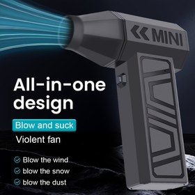 Resim DIYWORK Turbo Jet Fan, 4 Hız Ayarlı 130000RPM, Type-C USB Şarj Edilebilir, Yüksek Hızlı Elektrikli Hava Duster Temizlik için, Lityum Pil ile, Araç ve Ev Kullanımı için İdeal, Temizlik Aracı | Şık Hava Üfleyici | USB Şarj Edilebilir Fa 