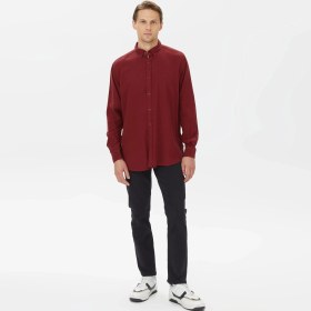 Resim Nautica Erkek Bordo Classic Fit Gömlek W37232T.6DA 