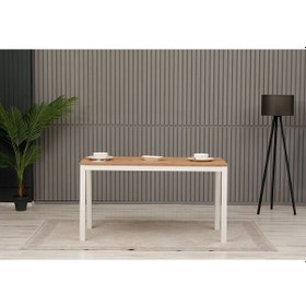 Resim Sehpol Yemek Masası 140-70/75 Beyaz-atlantik Çam 