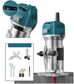 Resim STAXX POWER 6 Kademe Devir Ayarlı 800w Bakır Sargı Formika Traşlama Freze Makinesi 6mm Pens 2 Yıl Garantili 