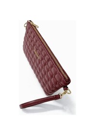 Resim Sanmorris Kadın Suni Deri Ayarlanabilir Çapraz Ve El Askılı Portföy, Clutch Çanta Bordo 