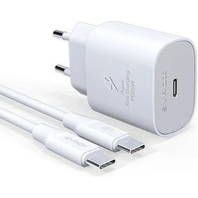 Resim General Mobile Gm 21 Pro Uyumlu Şarj Aleti Pd25w Hızlı Şarj Adaptörü Type-c Çıkışlı + Type-c Kablo 