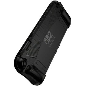 Resim Fochsia Grefay Nintendo Switch 2 Ergonomik Titreşim Önleyici Dayanıklı Siyah Kılıf 