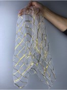 Resim Bontex Beyaz Gold Simli Gelin Halay Mendili – Kına Eğlence Aksesuarı 