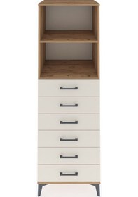 Resim Kronos Dolap 2 Raflı 6 Çekmeceli 60x59x182 Çam-aytaşı Çam 