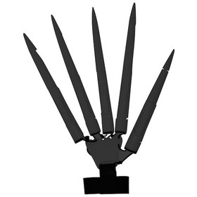 Resim Geekyou Sol El Siyah Halloween Eklemli Parmak Dekorasyonu - Kostüm Aksesuarı 